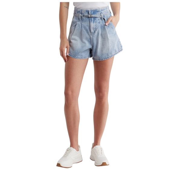NWT! Blank NYC Payback Paperbag High Waist Denim Shorts- Size 24 - Picture 1 of 6